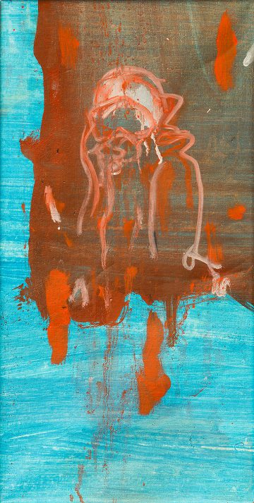 Bleeding muddy water, oil, 25 x 50 cm, 2013