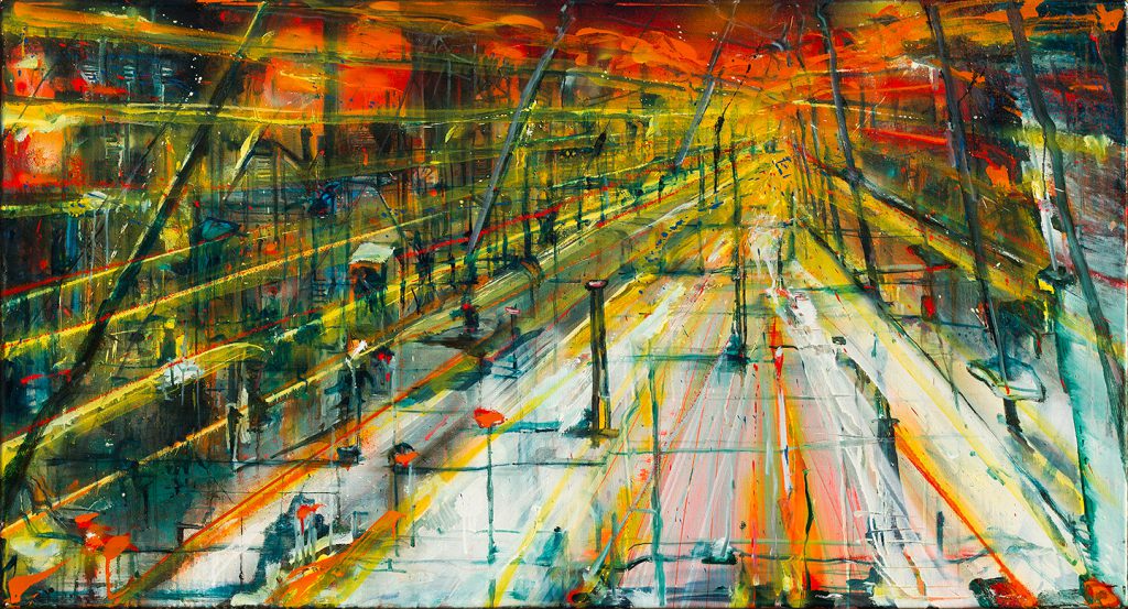 City of refugee, Oil & Aerosol, 130 x 70 cm, 2013