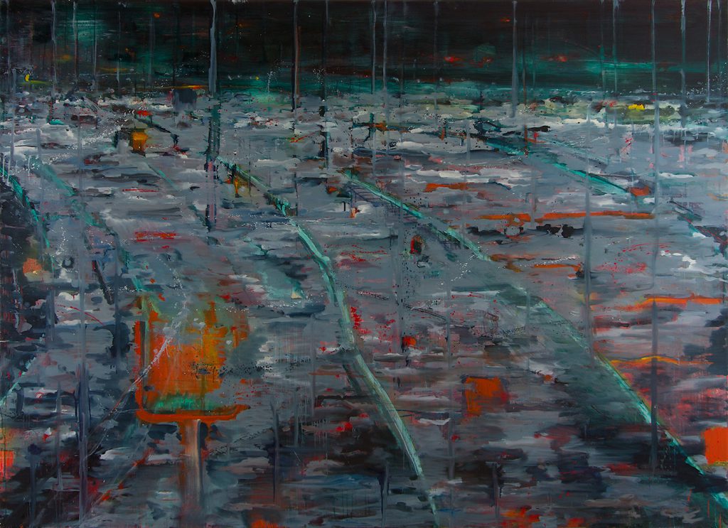 Losing Ground, Oil & Aerosol, 220 x 160 cm, 2014